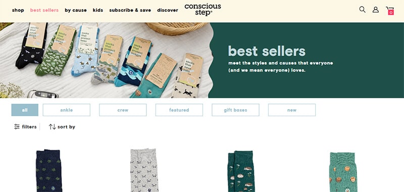 Conscious Step - Fashion in beauty - Fashion in Beauty Best Vegan Clothing Brands - Conscious Step's best-selling vegan socks, supporting environmental causes with eco-friendly materials and a commitment to ethical production.