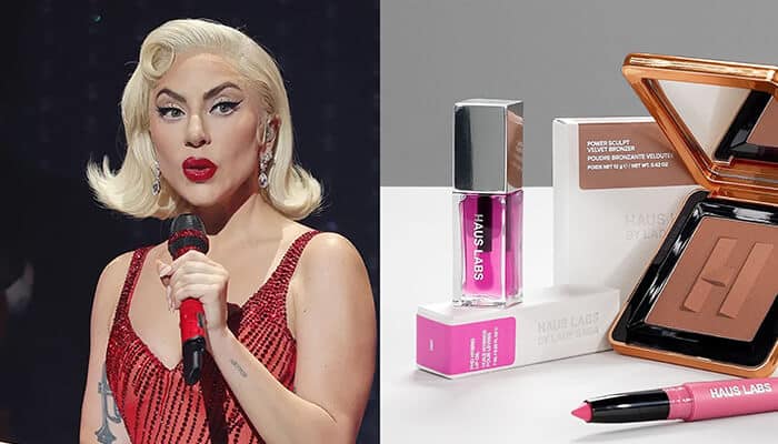 Haus Labs Lady Gaga - Fashion in beauty - Fashion in Beauty Lady Gaga performing while showcasing Haus Labs beauty products, a notable Celebrity Beauty Brand known for bold and vibrant makeup lines.