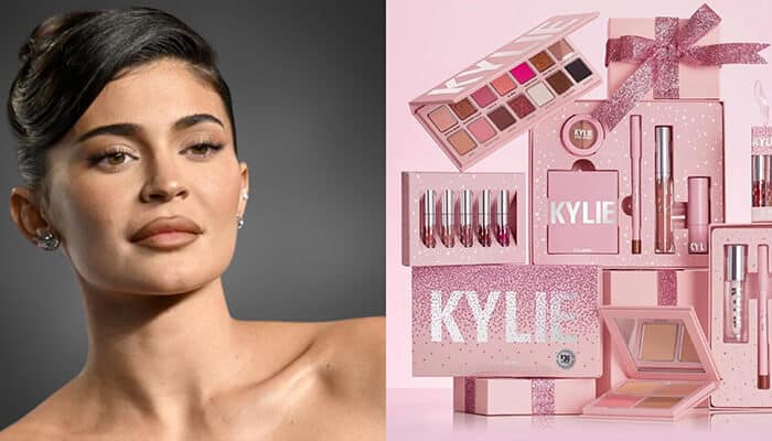 Kylie Cosmetics by Kylie Jenner - Fashion in beauty - Fashion in Beauty Kylie Jenner showcasing her Kylie Cosmetics beauty collection, one of the most iconic Celebrity Beauty Brands in the makeup industry.