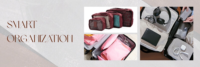 Packing Cubes for Smart Organization - Fashion in beauty - Fashion in Beauty Best Travel Accessories packing cubes for smart organization inside suitcase with neatly arranged clothes and travel essentials.
