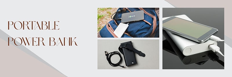 Portable Power Bank - Fashion in beauty - Fashion in Beauty Portable power bank charging smartphone inside travel bag for on-the-go connectivity.
