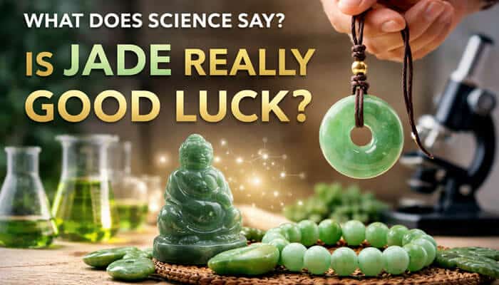 What Does Science Say Is Jade Really Good Luck - Fashion In Beauty - Fashion in Beauty Is Jade Good Luck? Explore the scientific perspective on jade as a symbol of prosperity and health. This image features jade jewelry, including a Buddha statue, bracelet, and pendant, believed to bring good fortune, along with scientific tools like a microscope, symbolizing research.