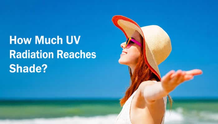 How Much UV Radiation Reaches Shade? - Fashion In Beauty - Fashion in Beauty Can You Get Tan in the Shade? Woman enjoying sunlight near the beach while UV radiation reaches shaded areas through reflected and scattered rays, increasing tanning and skin damage risk.