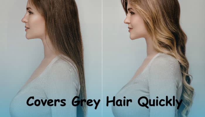 Covers Grey Hair Quickly - Fashion In Beauty - Fashion in Beauty Darhergao Hair Dye before-and-after grey hair coverage comparison showing fast transformation from dull ageing hair to smooth highlighted brunette waves, demonstrating modern colour blending technology, shine enhancement, and quick at-home grey hair concealment results in 2026.