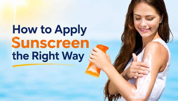 How to Apply Sunscreen the Right Way - Fashion In Beauty - Fashion in Beauty Is SPF 15 Enough if sunscreen is applied correctly? Woman applying sunscreen to show proper use, coverage, and reapplication for stronger UV protection.