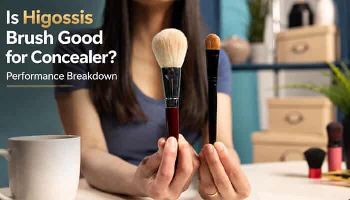 Is Higossis Brush Good for Concealer? Performance Breakdown - Fashion In Beauty - Fashion in Beauty Is Higossis Brush Good for Concealer performance breakdown image showing two different concealer brushes held for comparison, highlighting blending precision, soft synthetic bristles, under-eye application, and flawless 2026 makeup coverage results.
