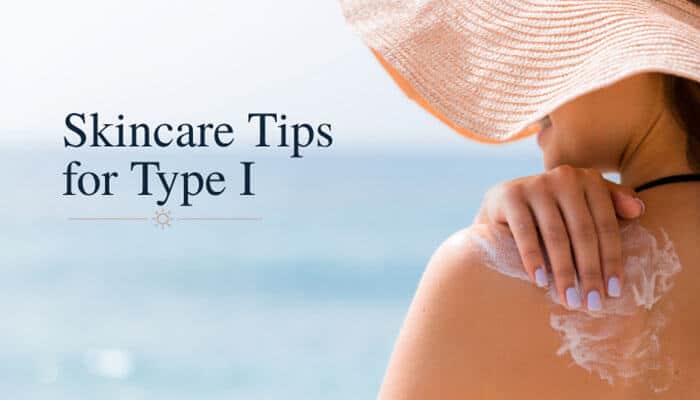 Skincare Tips for Type I - Fashion In Beauty - Fashion in Beauty Woman applying sunscreen for Fitzpatrick Skin Type I, protecting fair skin from UV damage and sunburn