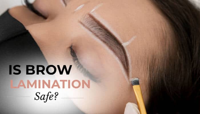 Is Brow Lamination Safe - Fashion In Beauty - Fashion in Beauty Close-up of a professional brow lamination procedure being performed on a client’s eyebrow area, illustrating safety considerations, chemical application, and precise shaping technique; highlights how proper application, patch testing, and expert handling influence both results and How Long Does Brow Lamination Last, which typically ranges from 4 to 8 weeks depending on hair structure, skin sensitivity, and aftercare practices.