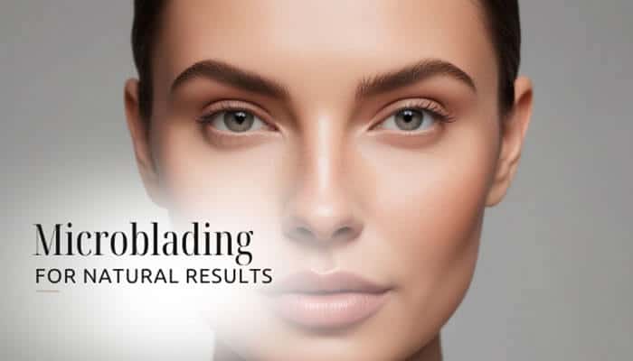 Microblading for Natural Results - Fashion In Beauty - Fashion in Beauty Powder Brows vs Microblading comparison showcasing microblading for natural results on a female face, highlighting fine hair-stroke eyebrow technique that creates realistic, softly defined brows designed to blend seamlessly with natural eyebrow hair for a subtle, long-lasting cosmetic enhancement.