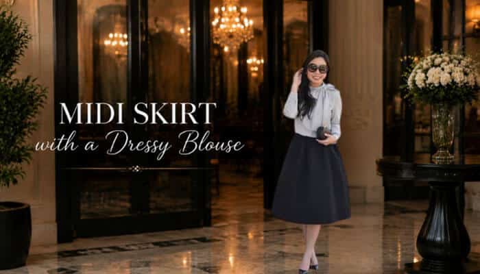 Midi Skirt with a Dressy Blouse - Fashion In Beauty - Fashion in Beauty Chic midi skirt paired with a dressy blouse: What to Wear to a Quinceanera as a Guest highlighting a sophisticated, elegant outfit perfect for formal celebrations and stylish party-ready looks.