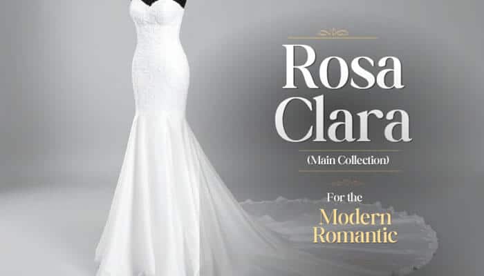 Rosa Clara Main Collection For the Modern Romantic - Fashion In Beauty - Fashion in Beauty Rosa Clara Wedding Dresses from the Main Collection, designed for the modern romantic bride with sleek silhouettes, delicate lace, and elegant train.