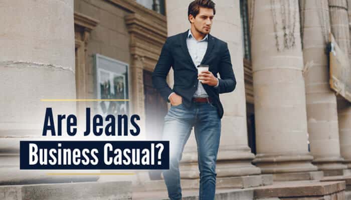 Are Jeans Business Casual - Fashion In Beauty - Fashion in Beauty Are Jeans Business Casual showing a professional man wearing fitted jeans with a blazer and shirt to demonstrate a modern office-appropriate denim style.