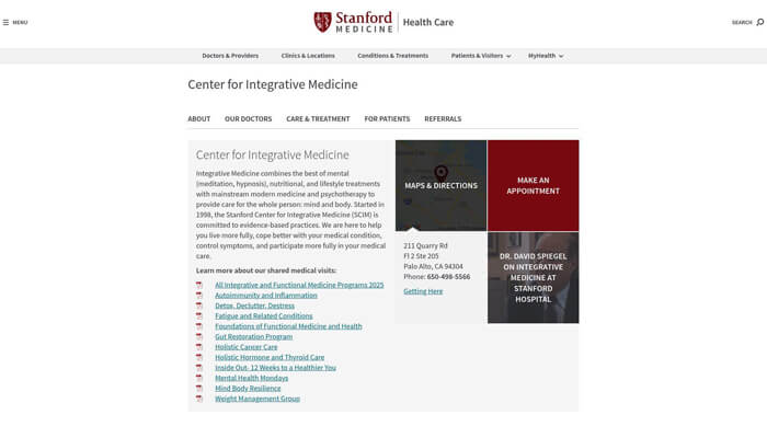 Stanford Health Care - Fashion in beauty - Fashion in Beauty Wellness Appointments at an integrative medicine center combining healthcare and holistic wellness approaches