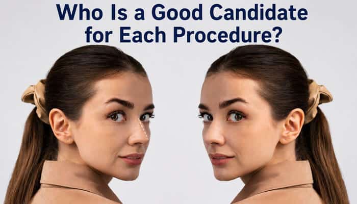 Who Is a Good Candidate for Each Procedure - Fashion In Beauty - Fashion in Beauty Italian Lip Lift vs Bullhorn Lip Lift candidate comparison featuring facial profile views that illustrate ideal patient selection, philtrum length assessment, upper lip proportions, incision placement considerations, and personalized lip lift surgery outcomes.