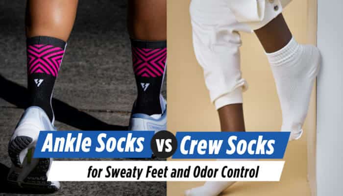 Ankle Socks vs Crew Socks for Sweaty Feet and Odor Control - Fashion In Beauty - Fashion in Beauty Ankle Socks vs Crew Socks comparison for sweaty feet and odor control, showing breathable ankle socks and moisture-wicking crew socks designed to improve airflow, reduce sweat buildup, prevent odor, and enhance comfort during sports and daily wear.