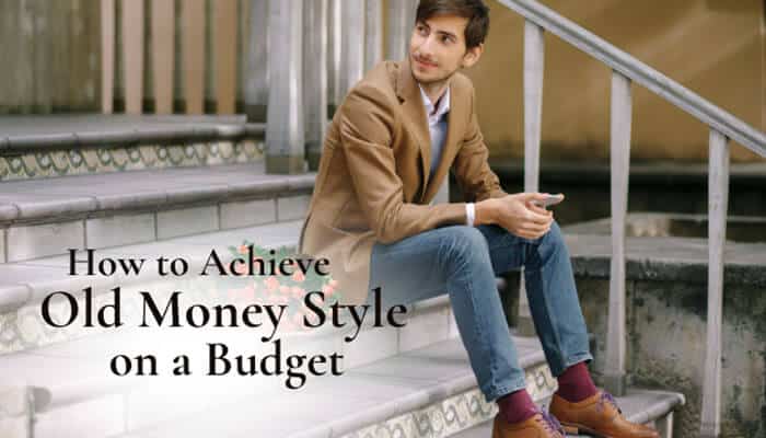 How to Achieve Old Money Style on a Budget - Fashion In Beauty - Fashion in Beauty Old Money Style on a budget featuring a man in a camel blazer, light shirt, straight-leg denim, and brown leather shoes for an affordable quiet luxury look.