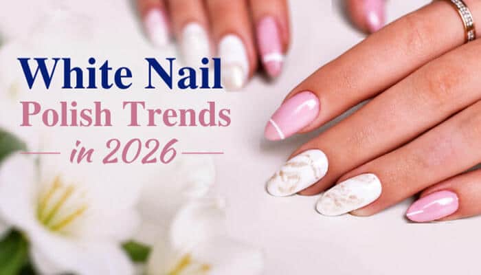 White Nail Polish Trends in 2026 - Fashion In Beauty - Fashion in Beauty What Does White Nail Polish Mean in 2026 – pink and white manicure featuring French tips, glossy finishes, and elegant floral nail art trends.