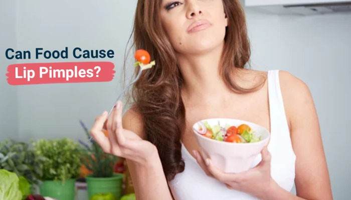 Can Food Cause Lip Pimples - Fashion In Beauty - Fashion in Beauty How to Get Rid of Pimple on Lip Fast by understanding how food choices, nutrition, and skincare habits may affect lip breakouts, showing a woman eating healthy food while exploring diet-related acne triggers and prevention tips