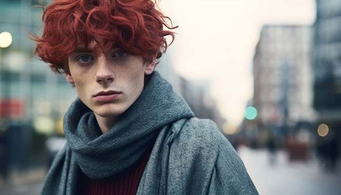 Messy Textured Fringe - Fashion In Beauty - Fashion in Beauty Taper Fade Textured Fringe hairstyle featuring a messy layered fringe, natural hair volume, and modern tapered sides for a stylish men’s haircut trend with a youthful urban look